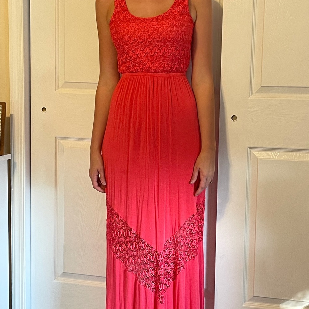 Pink maxi dress